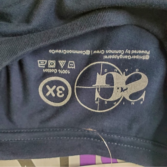 Sniper gang tee Sz 3xl blue - Picture 4 of 5